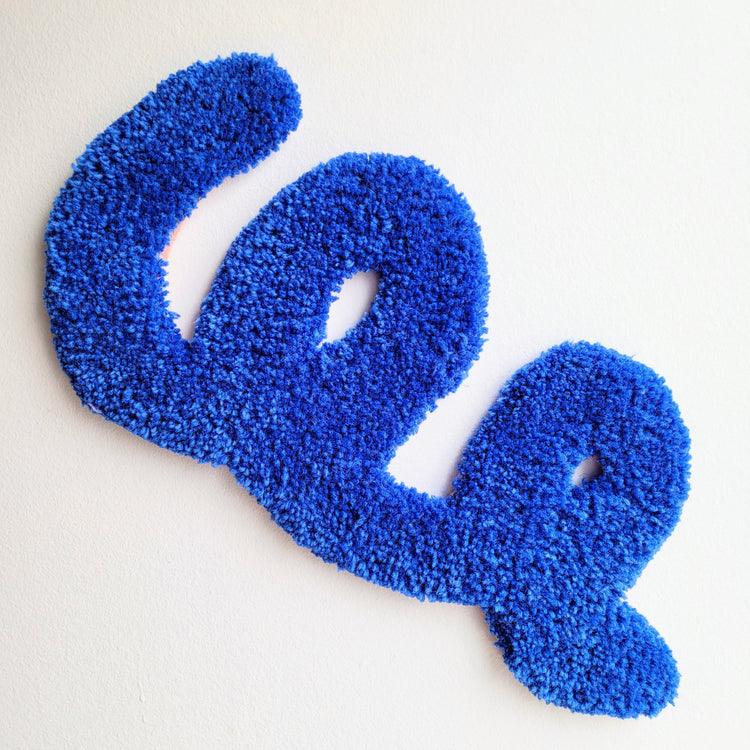 Pièce textile 'Blue Swirl'