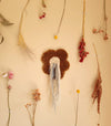 Textile piece 'Cocoa blah flower'