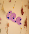 Pièce textile 'Lilac and blue dots Swirl'