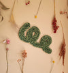 Textile piece 'Two-tone green Swirl'