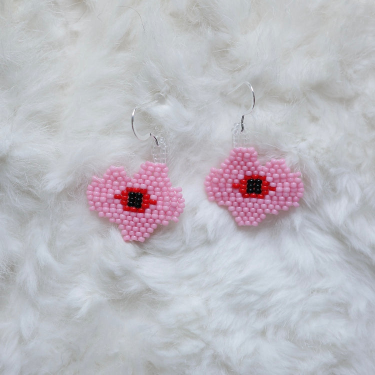 Boucles d'oreilles fleurs Pink Garigekko