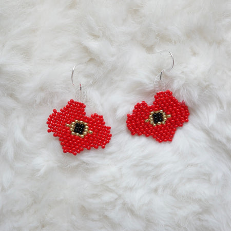 Boucles d'oreilles fleurs Red Garigekko