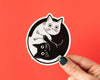 Autocollant Chats Yin Yang