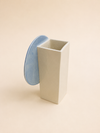 Vase géo rond bleu