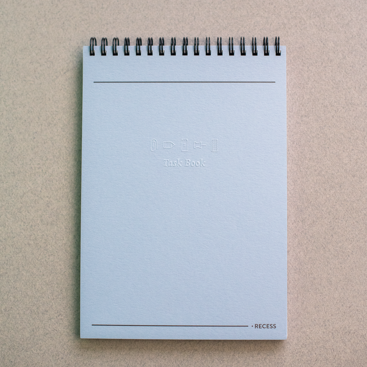 Grey spiral task book