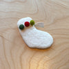 Felted Wool Christmas Stocking Ornament [Various Colors] 