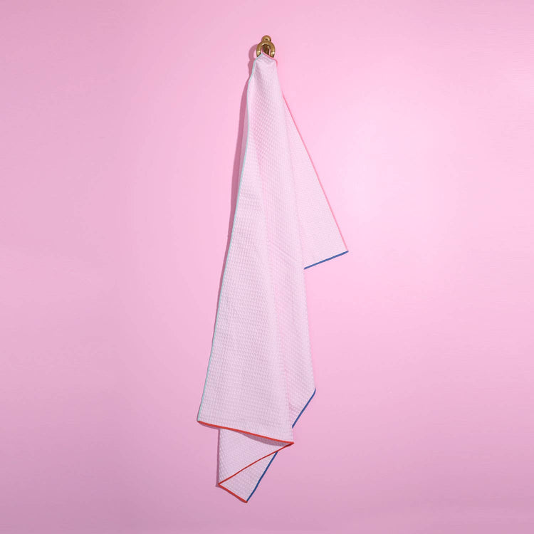 Pink Sugar Rush embossed dish towel 