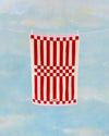 Striped Clubhouse Towel: Red / Hand Towel