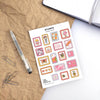 Feuille d'autocollants Timbres