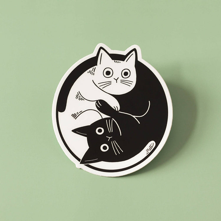 Autocollant Chats Yin Yang