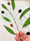 Branche d'olivier en vitrail