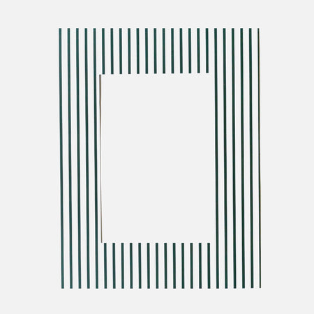 Passe-partout rayé vert forêt 11x14po [Ouverture 6x9po]