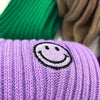 Chaussettes Smiley brodé [couleurs variées]