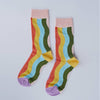 Rainbow waves socks