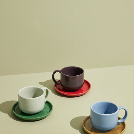 Amara Cup and Saucer [Various Colors] 