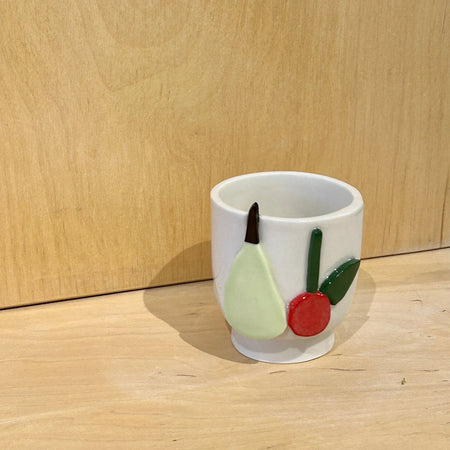 Cherry pear porcelain tumbler cup