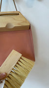 Maple and Pink Steel Broom and Dustpan Set [as is] 