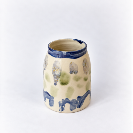 Vase en céramique bleu