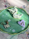 Grande assiette à bijoux Swans