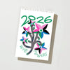 Calendrier 2026 en risographie - Fleurs sauvages