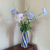 Blue Stripe Twist Vase