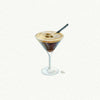 Affichette aquarelle 'Miniature Espresso Martini'