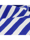 Blue striped square tablecloth