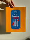 Affiche risographie 'Sardine Al pomodoro'