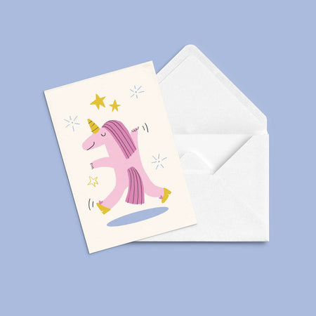 Greeting card 'Miss Unicorn' 