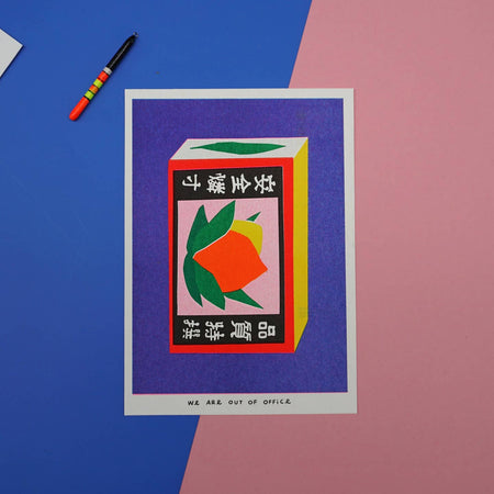 Affichette risographie 'Japanese Matchstick Box'