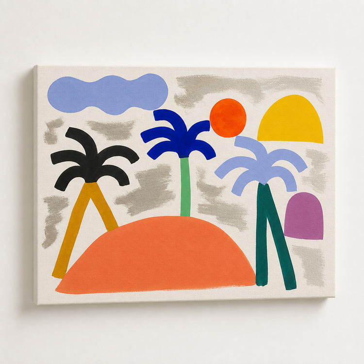 Grande oeuvre originale sur canevas 'Vacances'