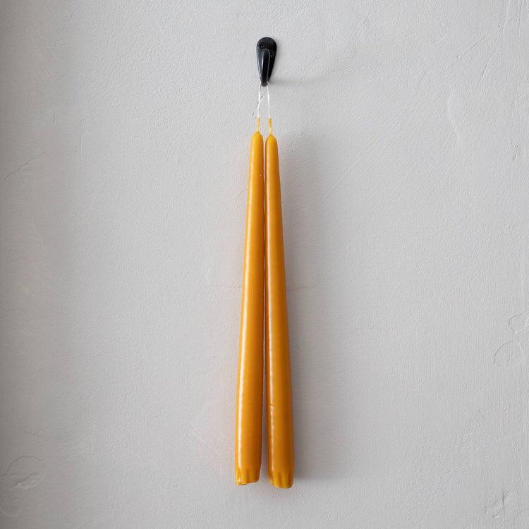 Duo of Ocher tapered candles