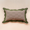 Damier Olive cotton cushion 