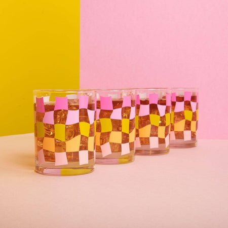 Pink Carnival glass [various sizes] 