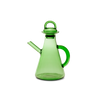 Green glass oil cruet