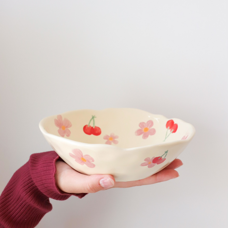 Ceramic flower bowl