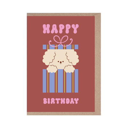 Carte d'anniversaire 'Chien mignon'