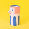Ceramic Vase 'Girl with Blue Stripes' 