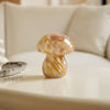 Pink mushroom glass lamp 
