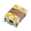 Lot de 3 lavettes multi-usages damier vert-jaune
