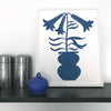 'Lillium Vase' screen-printed poster