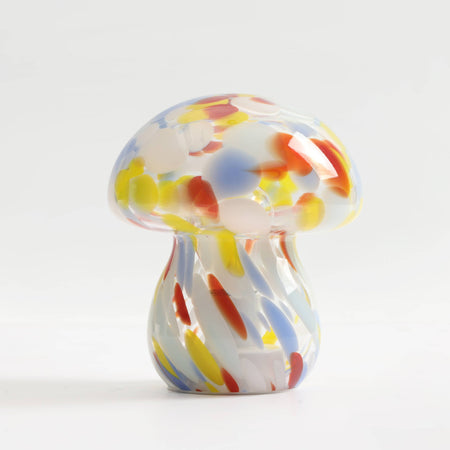 Lampe champignon pop en verre