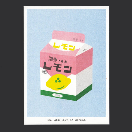 Affichette risographie 'Box of Lemon Milk'