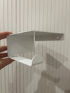 Support à papier hygiénique blanc [tel quel]