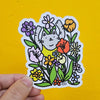 Autocollant Rainbow Flowers Cat Pride