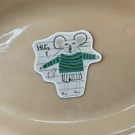 Autocollant Souris Hug