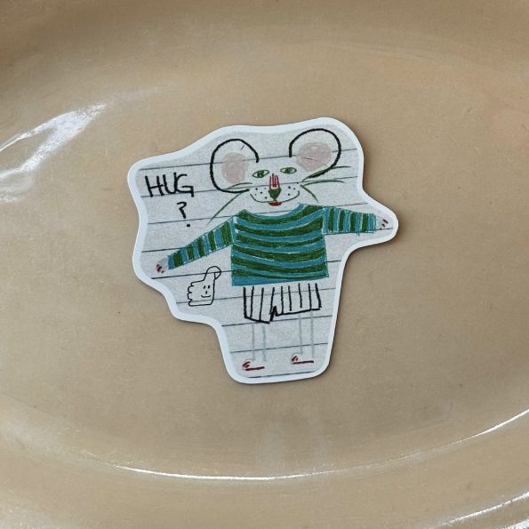 Autocollant Souris Hug