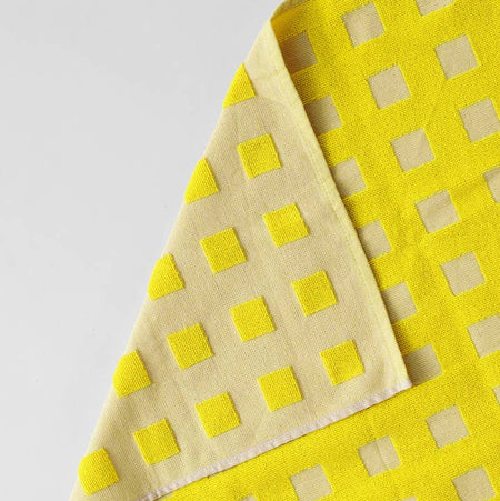 Linge à vaisselle carrés jaunes