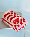 Striped Clubhouse Towel: Red / Hand Towel