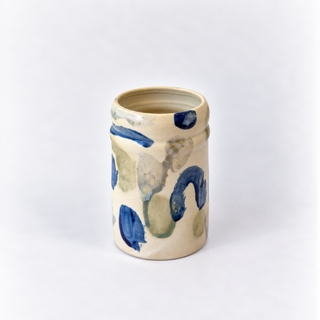 Vase en céramique bleu